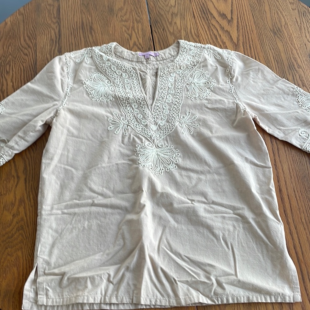Calypso St. Barth, 3/4 Blouse, 100% Cotton